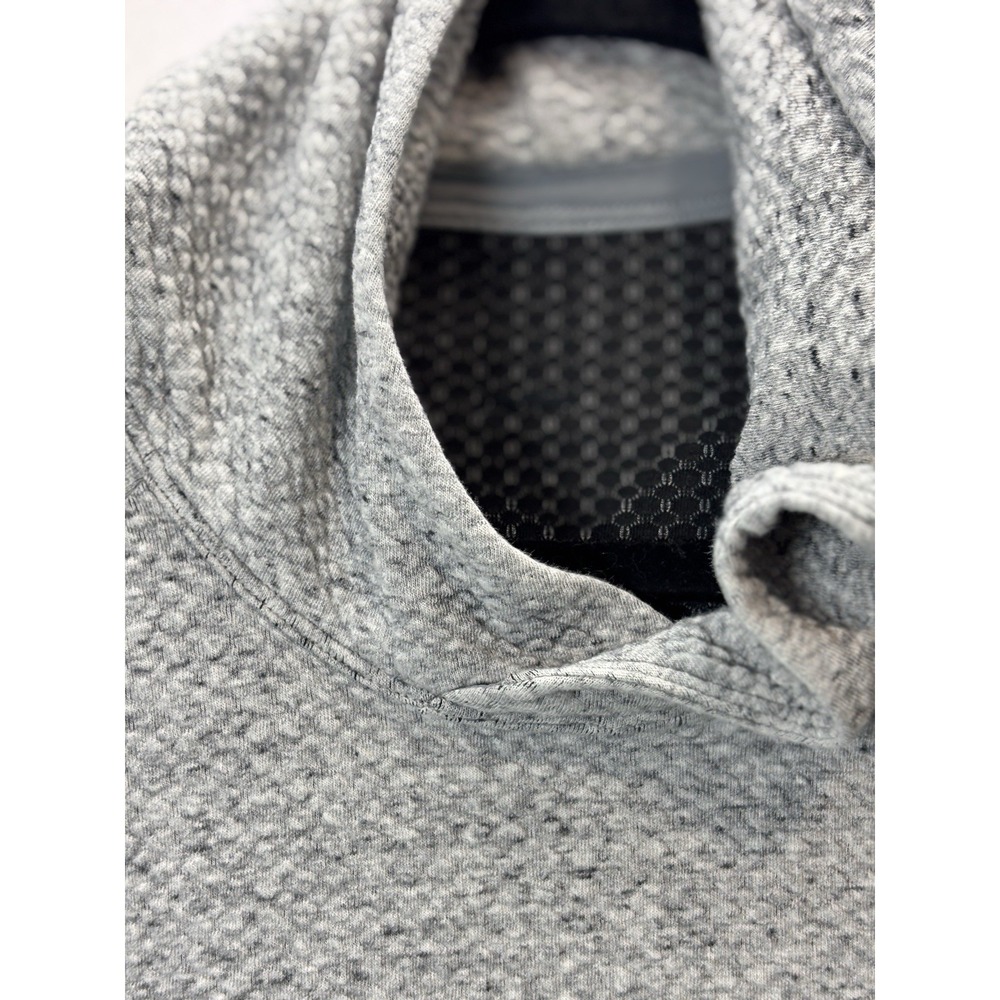 Lululemon Men’s L Textured Fleece Pullover Hoodie Gray Black Speckled - Picture 9 of 16